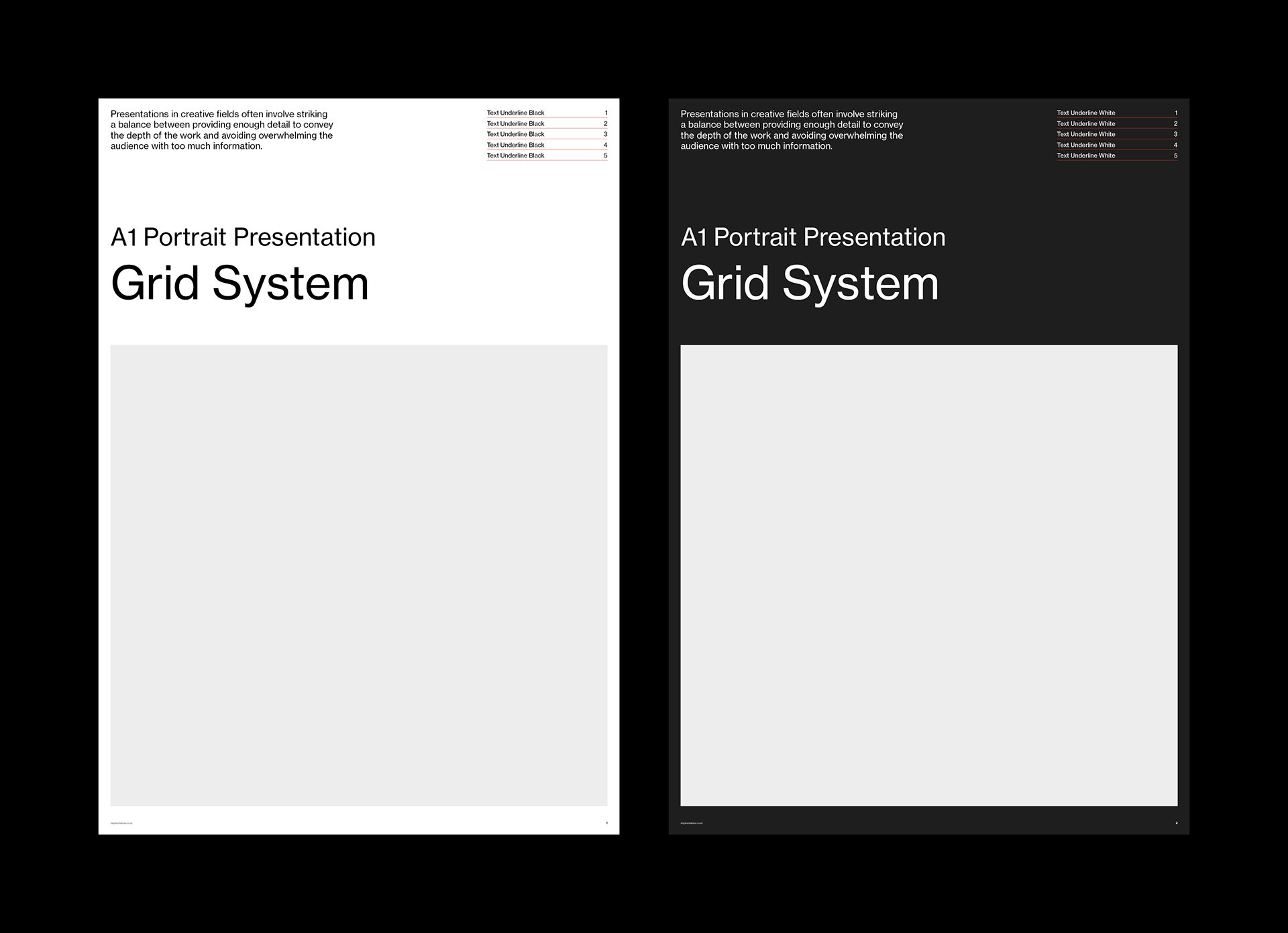 A1 Presentation Grid System for InDesign | Portrait