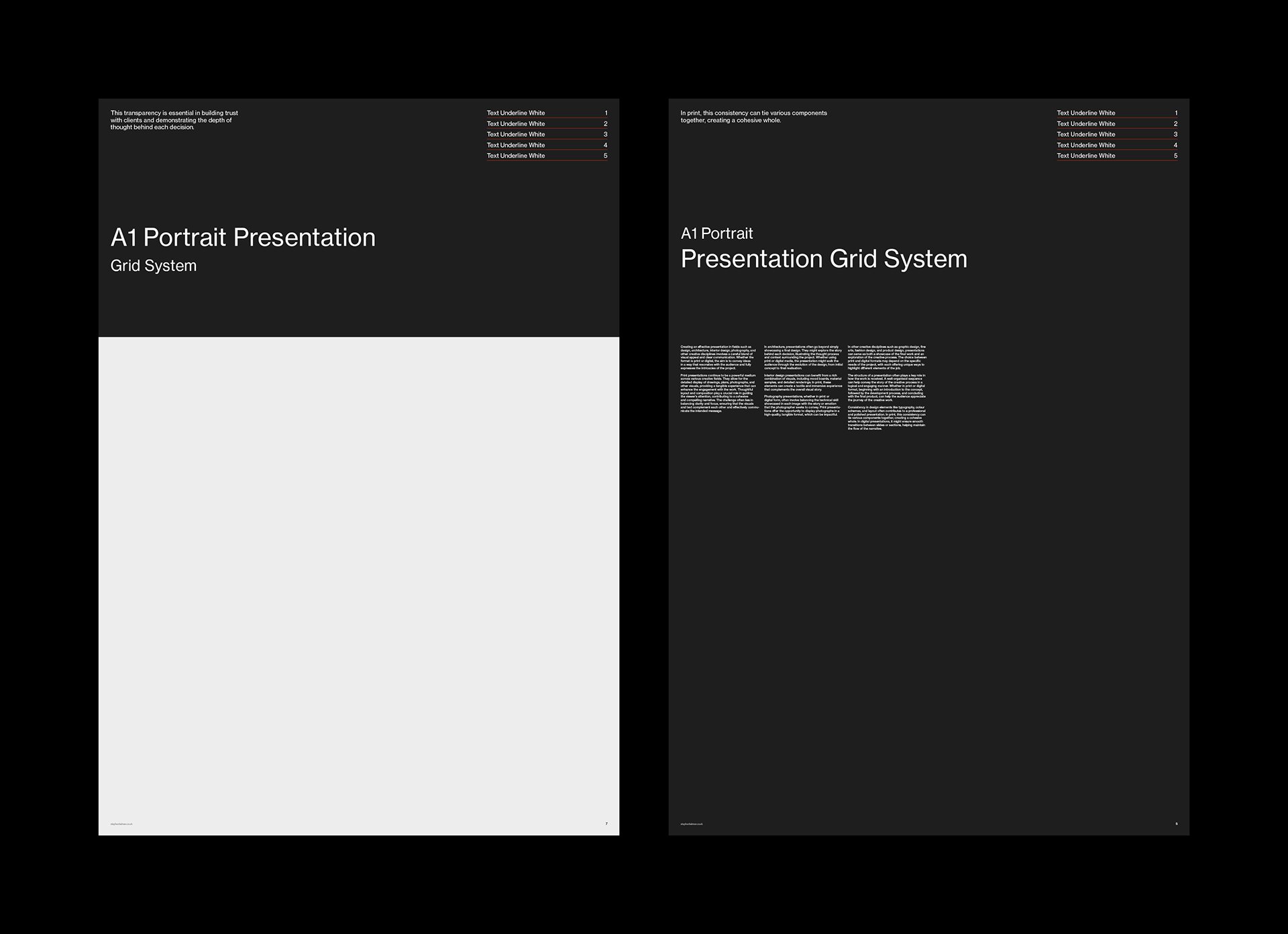 A1 Presentation Grid System for InDesign | Portrait
