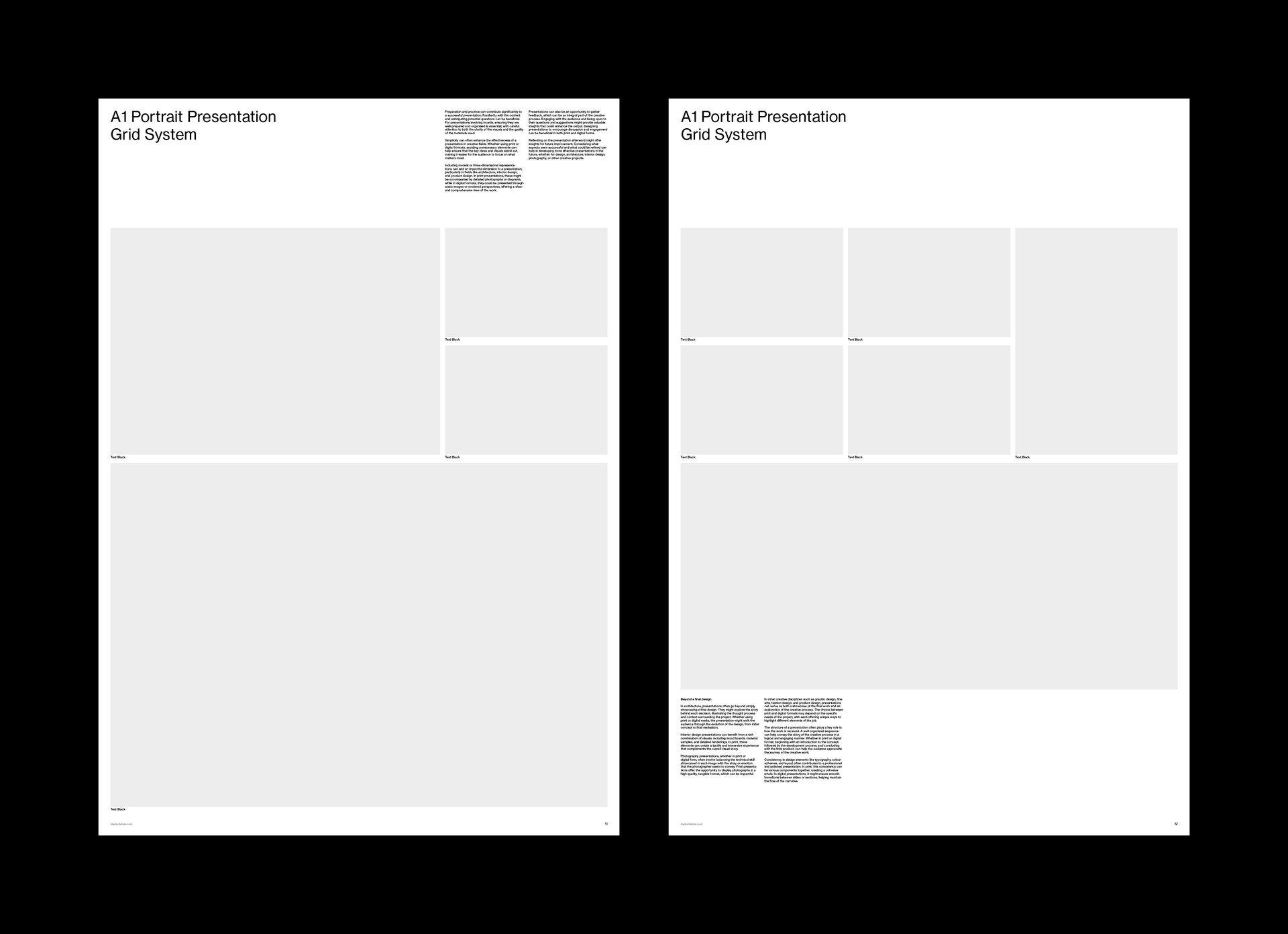 A1 Presentation Grid System for InDesign | Portrait