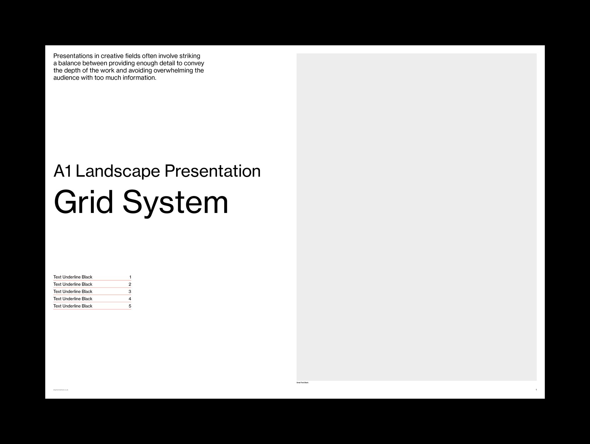 A1 Presentation Grid System for InDesign