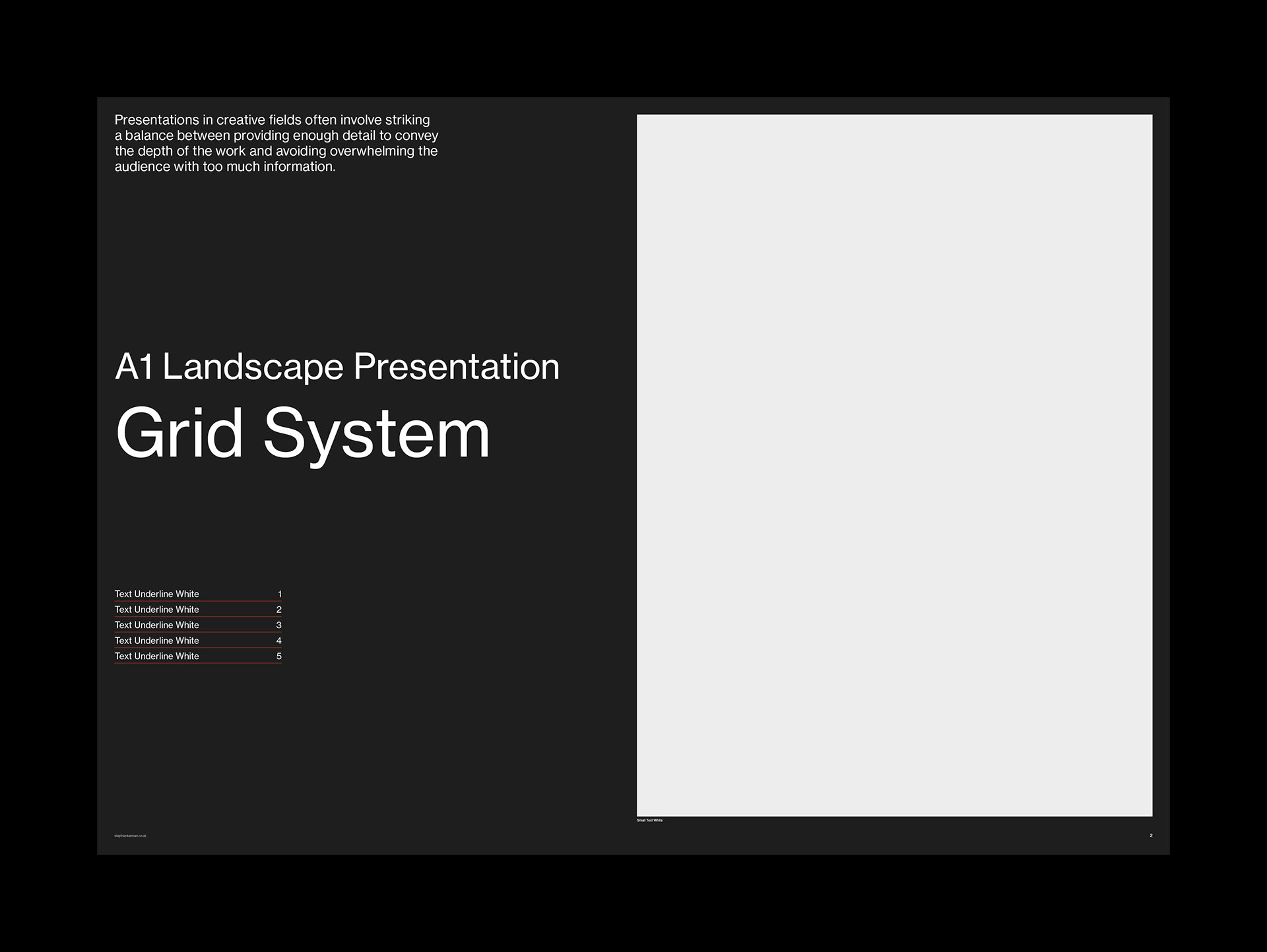 A1 Presentation Grid System for InDesign