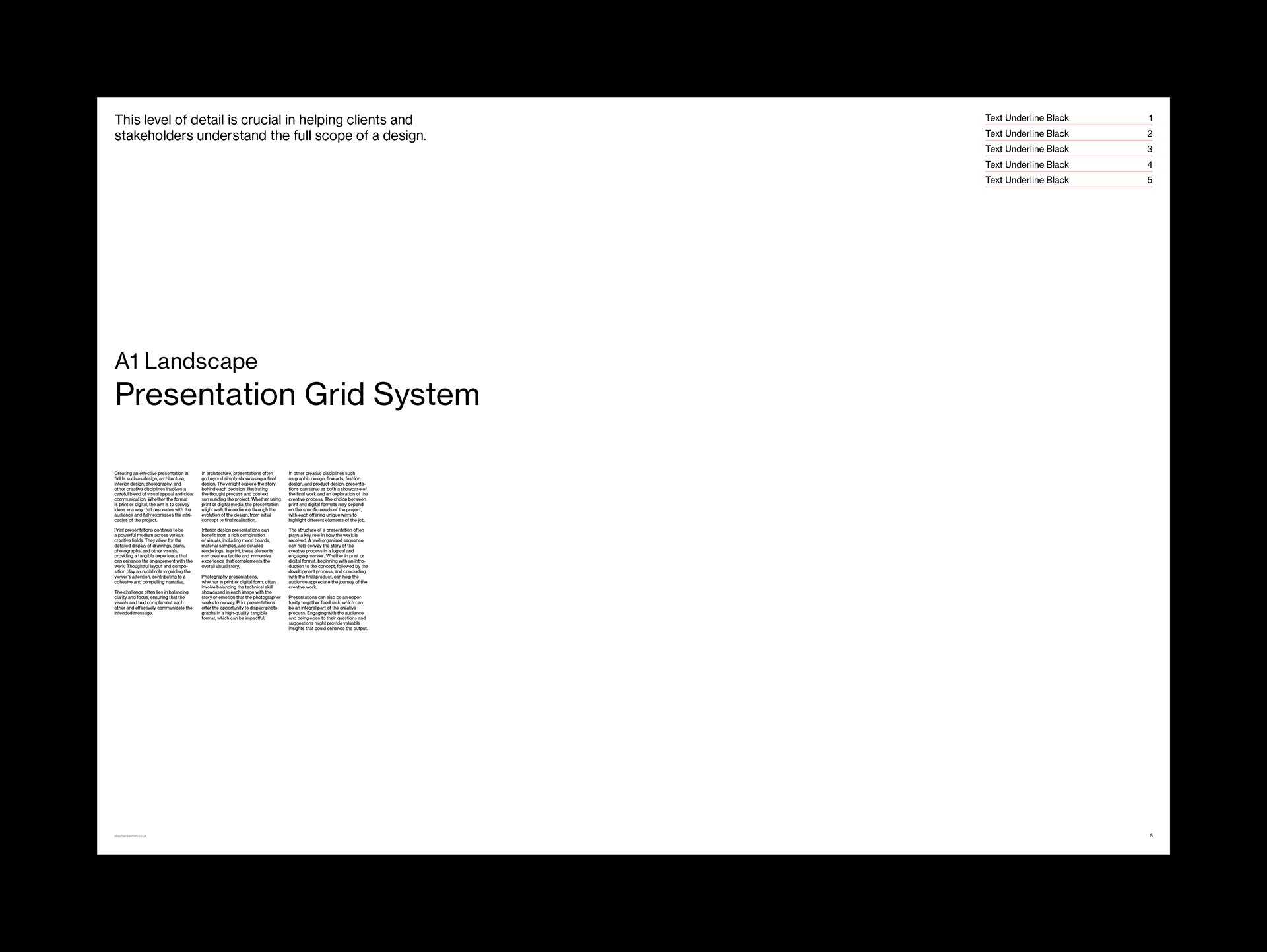 A1 Presentation Grid System for InDesign