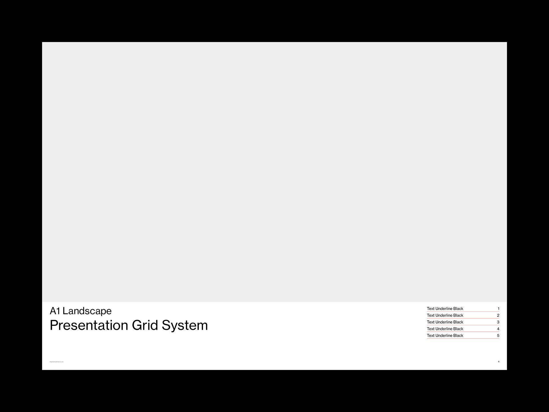 A1 Presentation Grid System for InDesign
