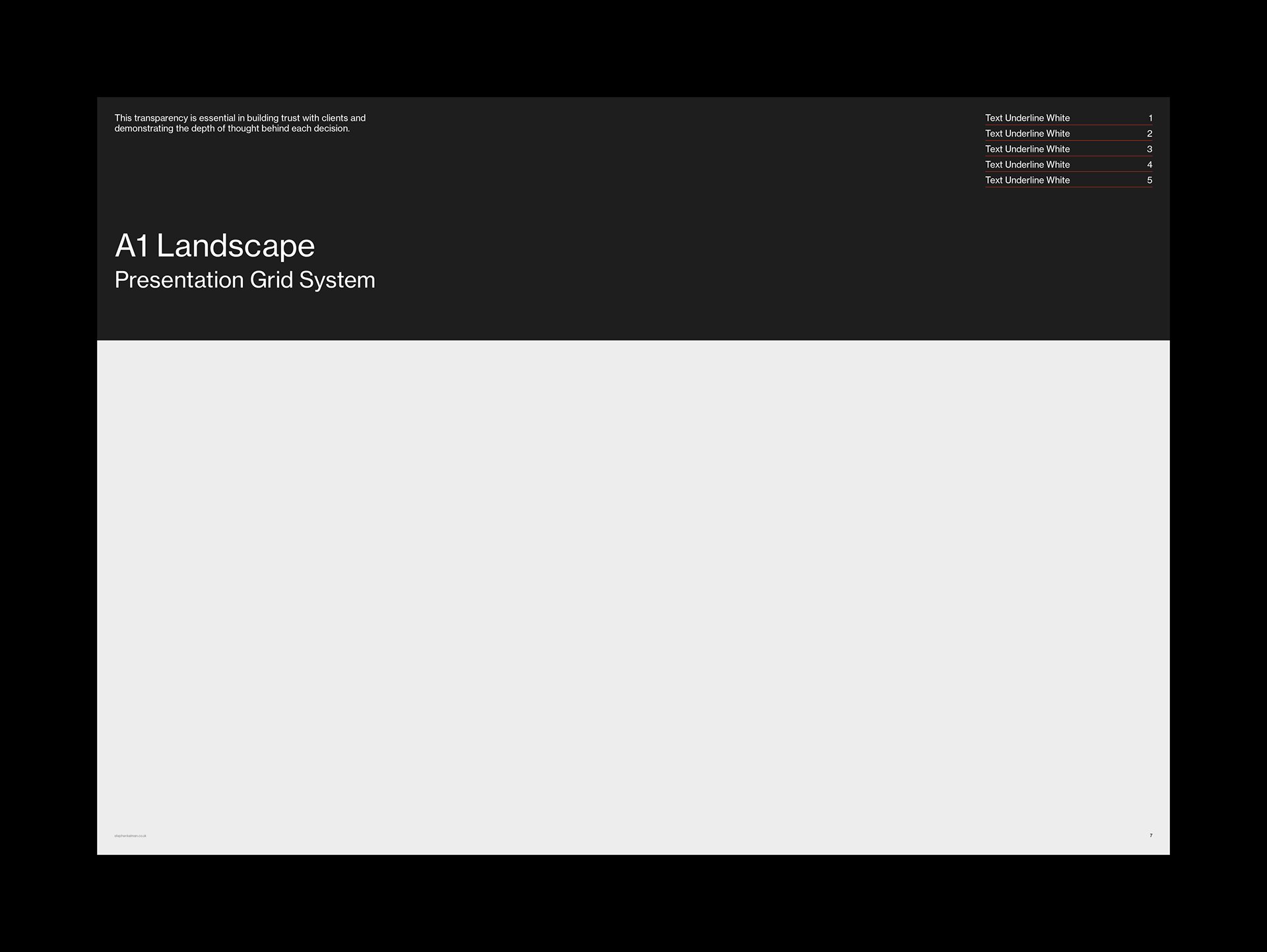 A1 Presentation Grid System for InDesign