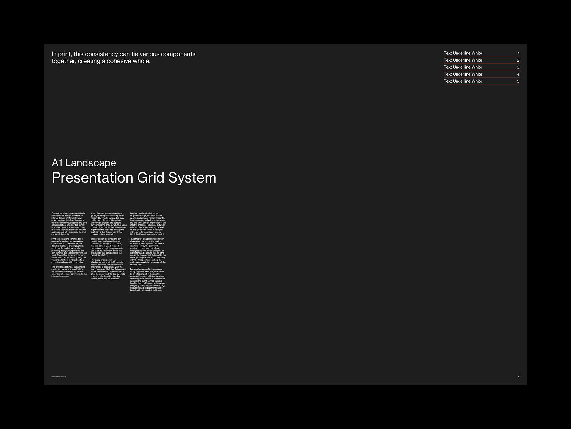A1 Presentation Grid System for InDesign