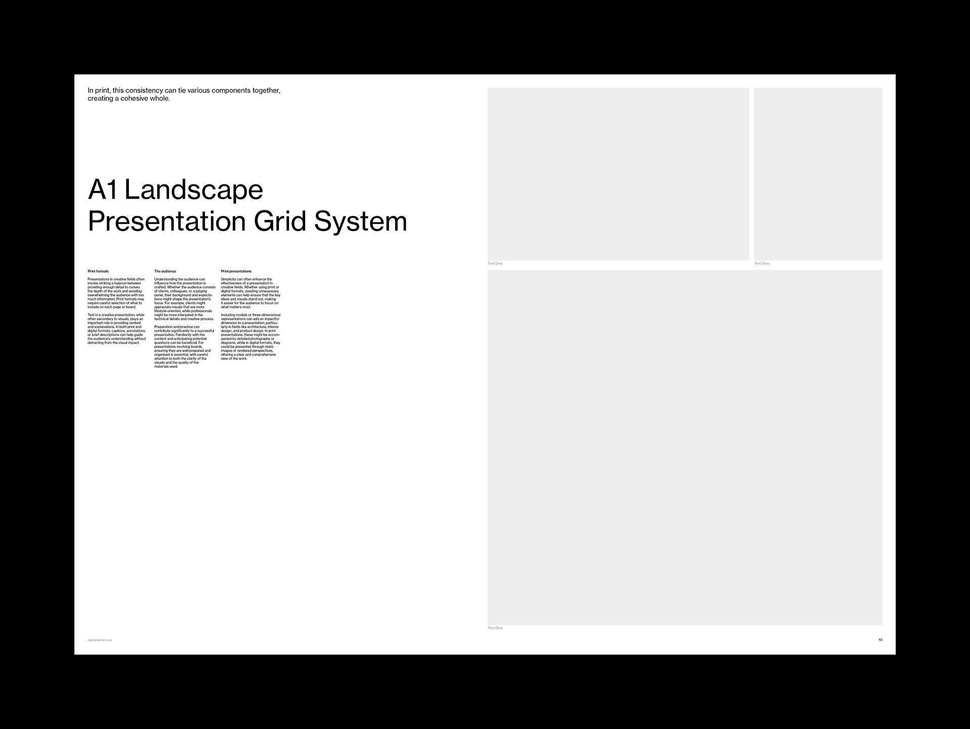 A1 Presentation Grid System for InDesign