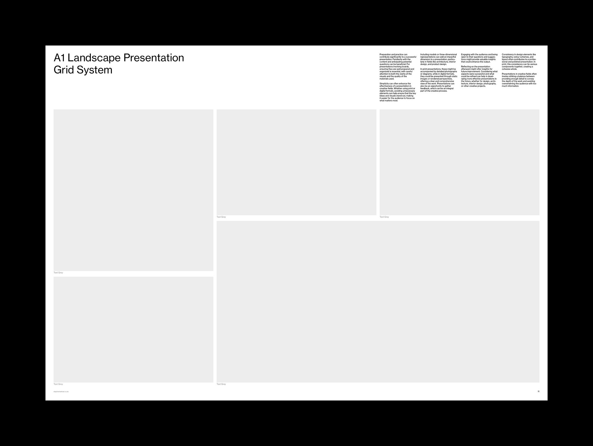 A1 Presentation Grid System for InDesign