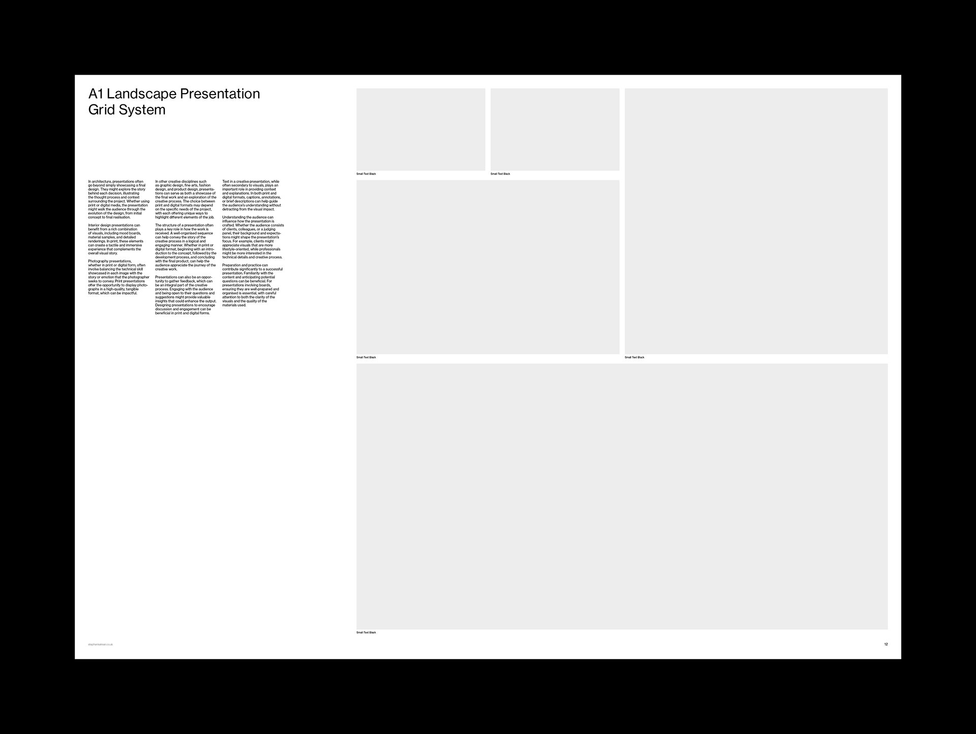 A1 Presentation Grid System for InDesign