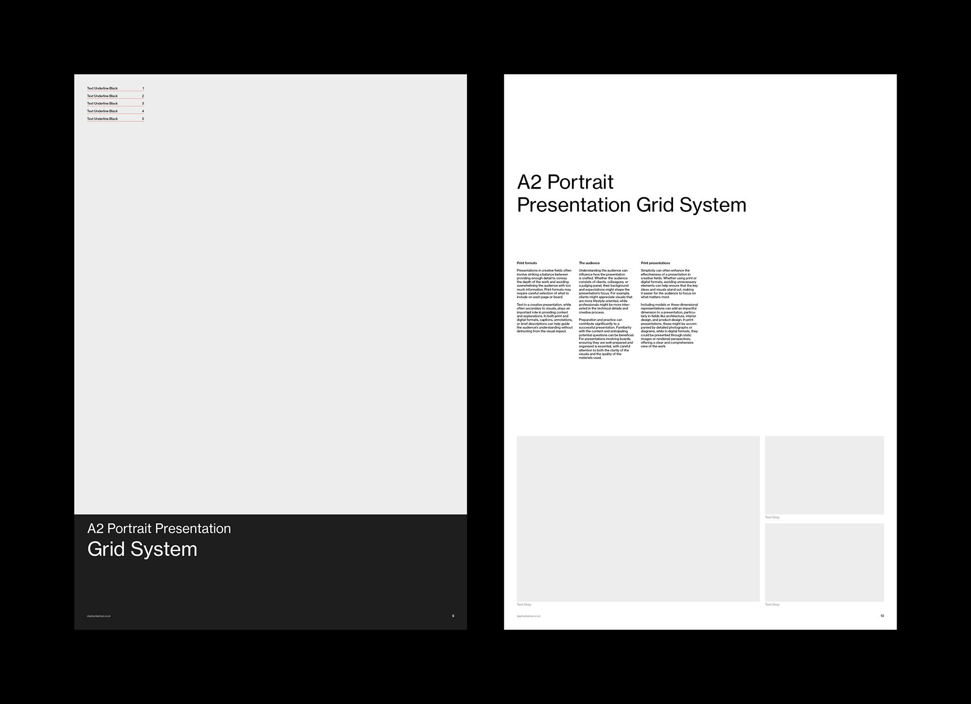 A2 Presentation Grid System for InDesign | Portrait