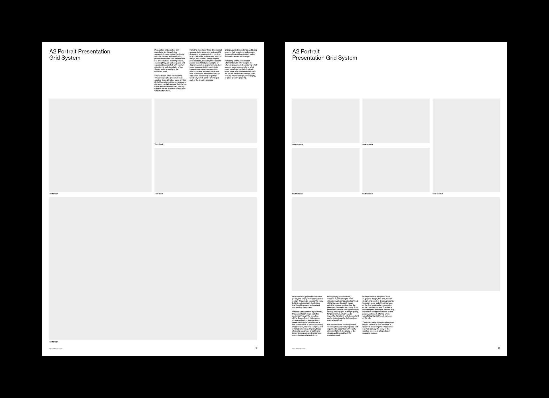 A2 Presentation Grid System for InDesign | Portrait