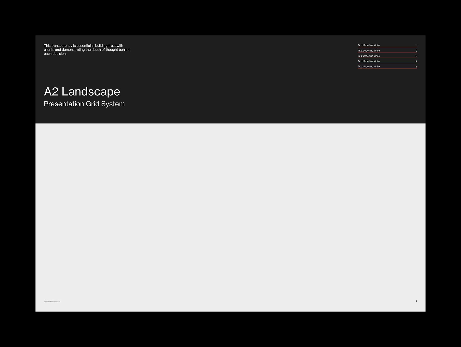 A2 Presentation Grid System for InDesign