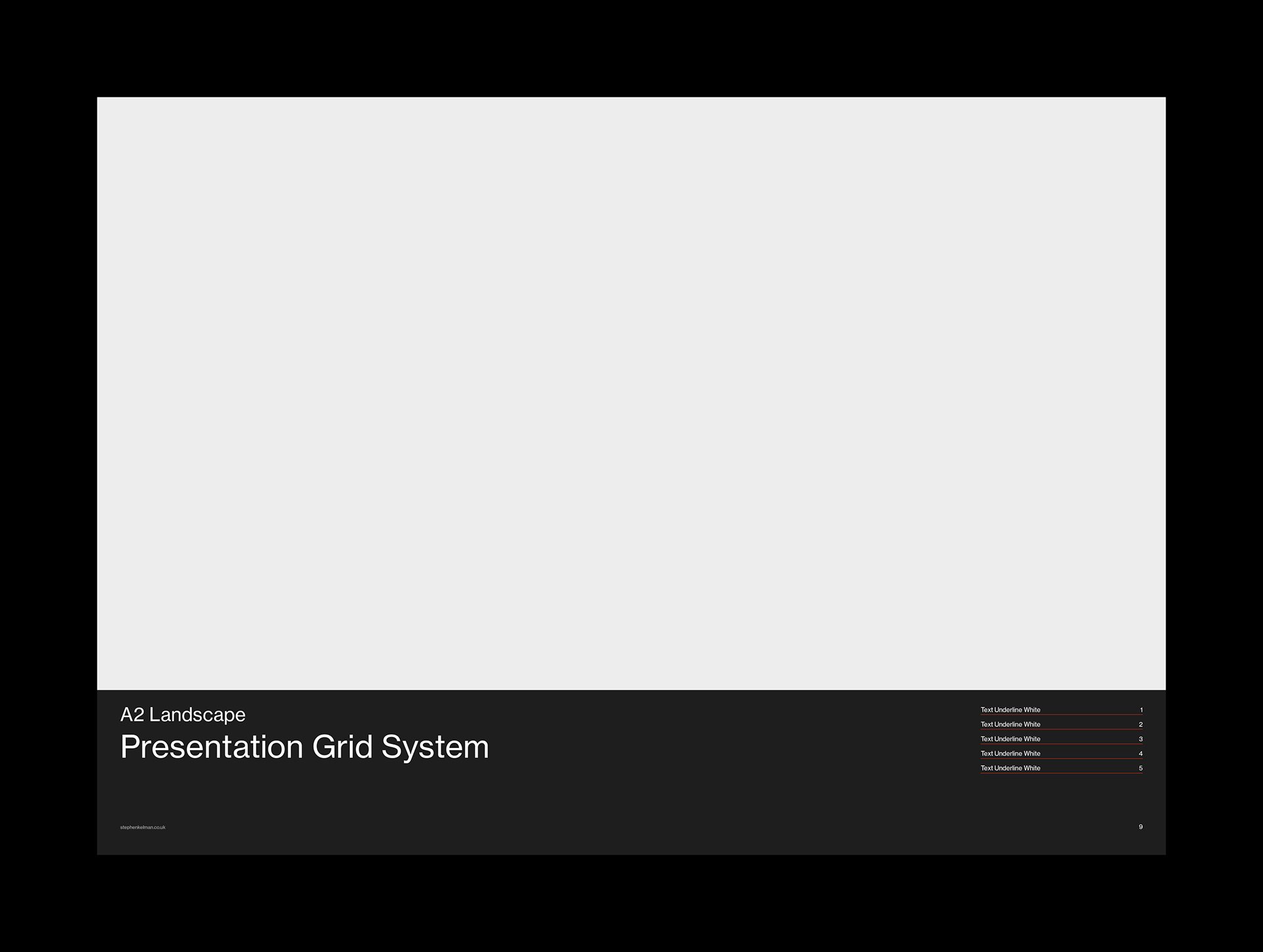 A2 Presentation Grid System for InDesign