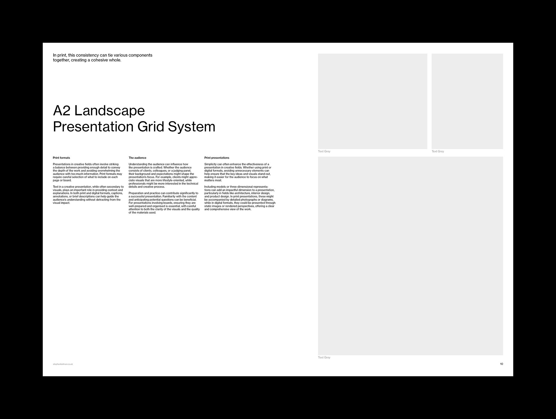 A2 Presentation Grid System for InDesign
