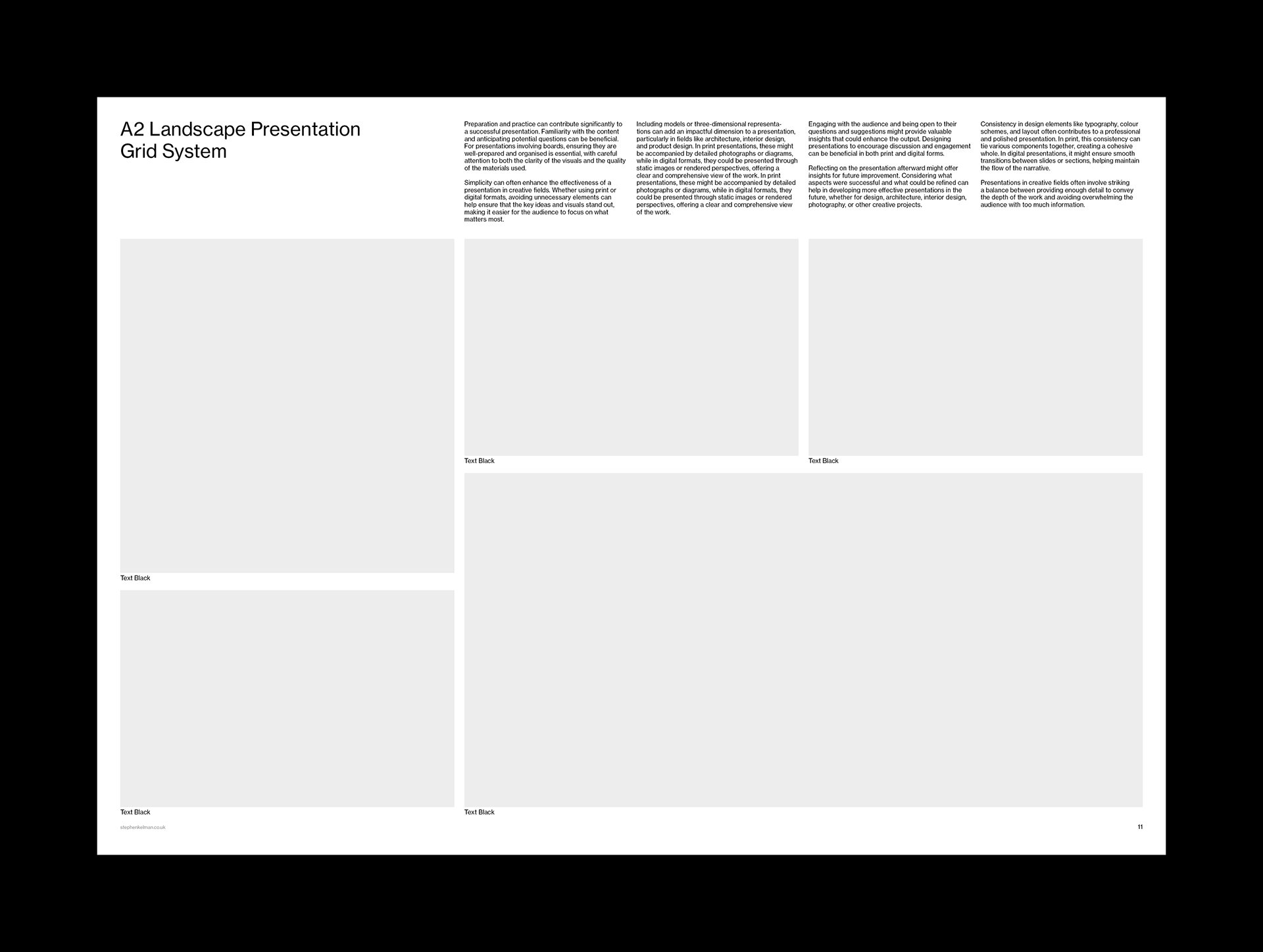 A2 Presentation Grid System for InDesign