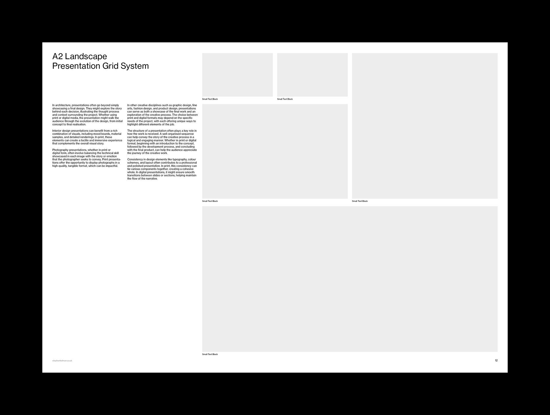 A2 Presentation Grid System for InDesign