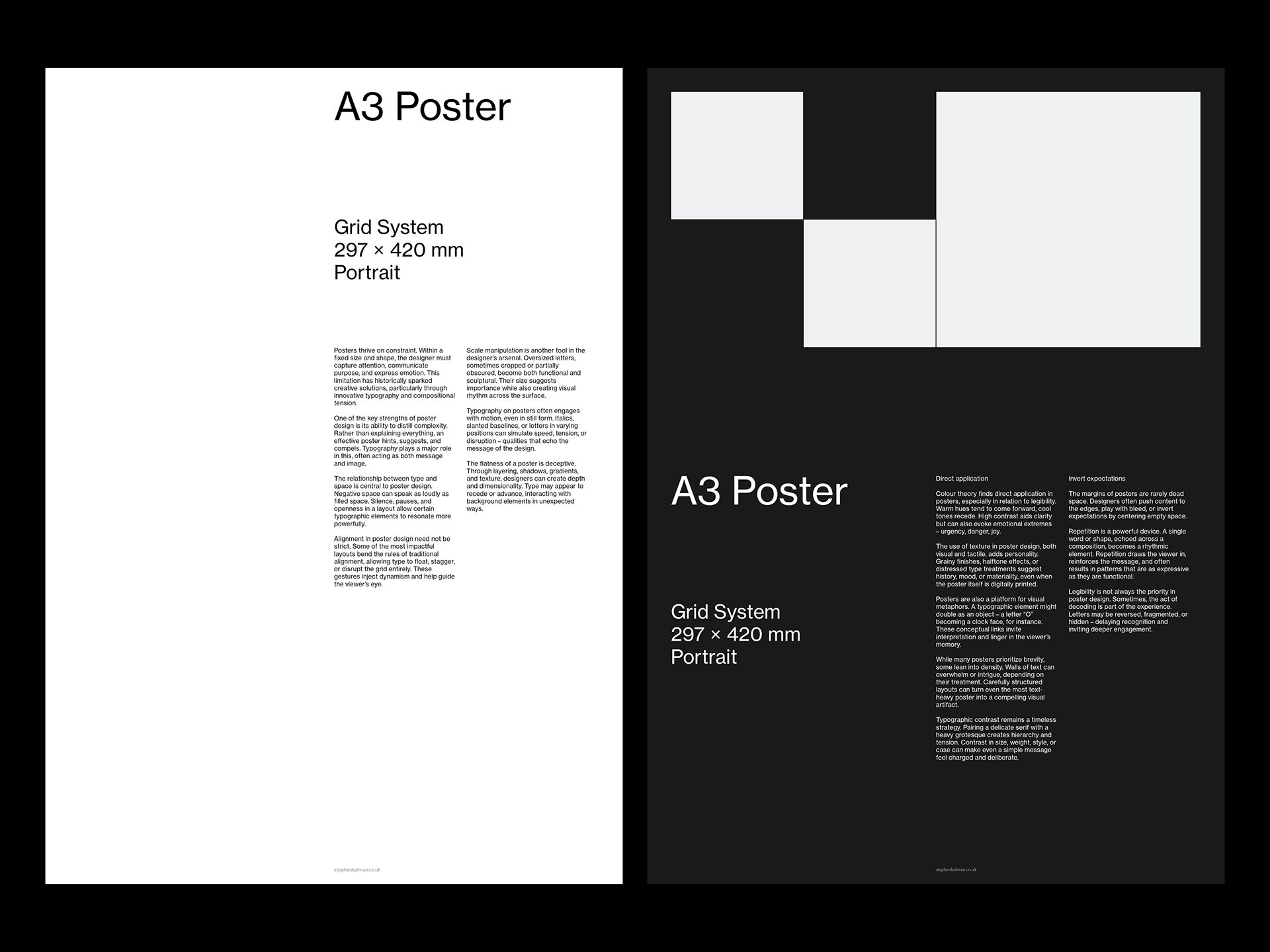 A3 Swiss Style Poster Grid System for InDesign