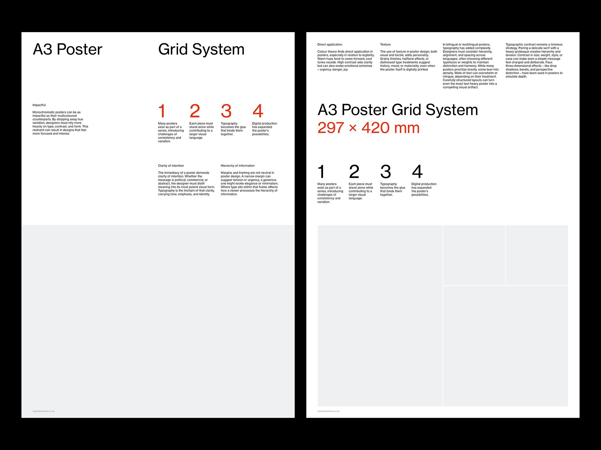 A3 Swiss Style Poster Grid System for InDesign