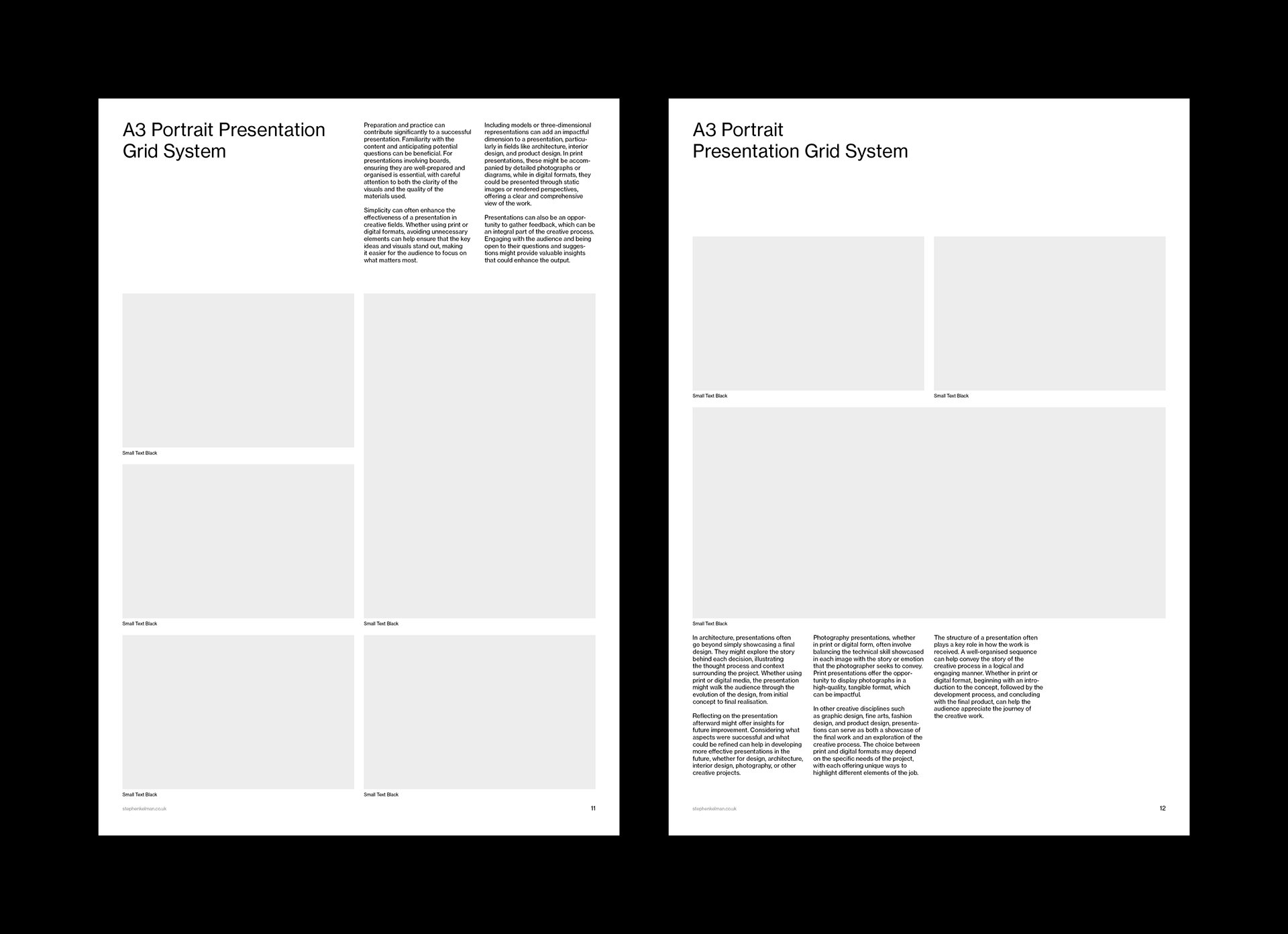 A3 Presentation Grid System for InDesign | Portrait