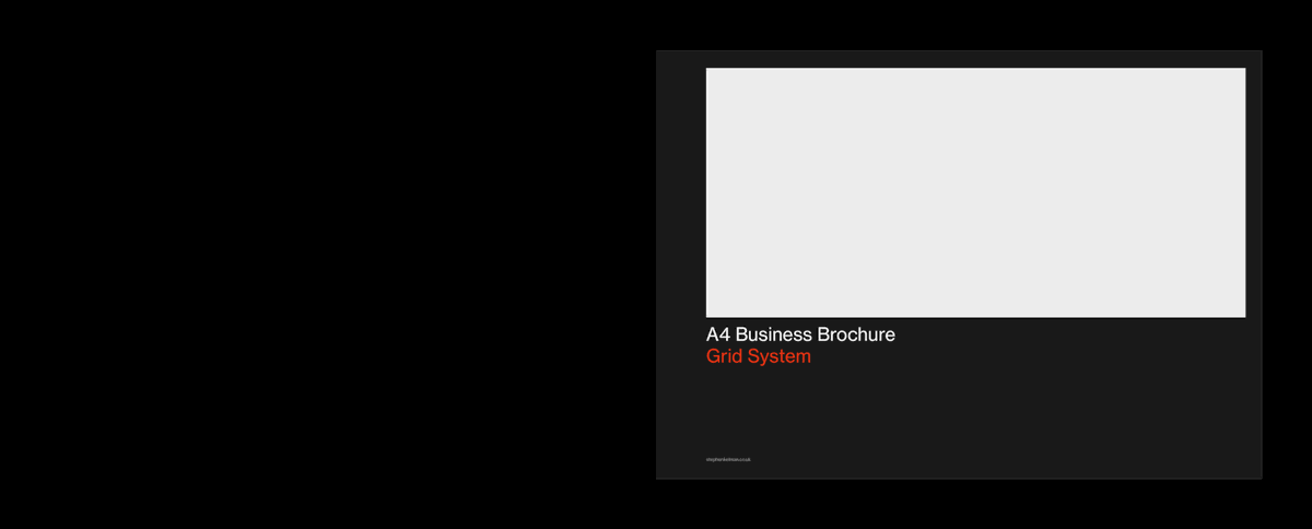 Animated gif showing layout options for an A4 landscape InDesign grid system template