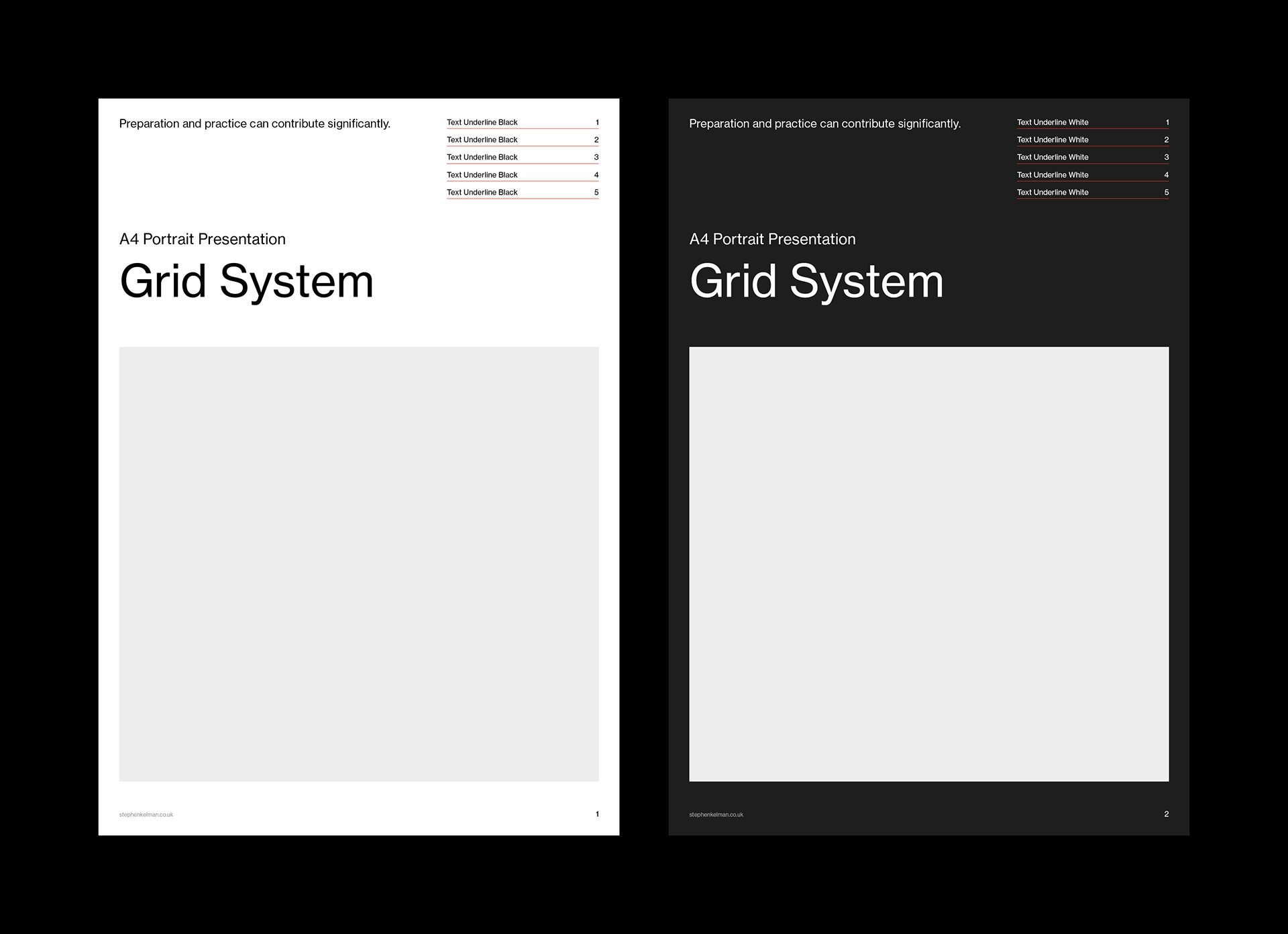 A4 Presentation Grid System for InDesign | Portrait