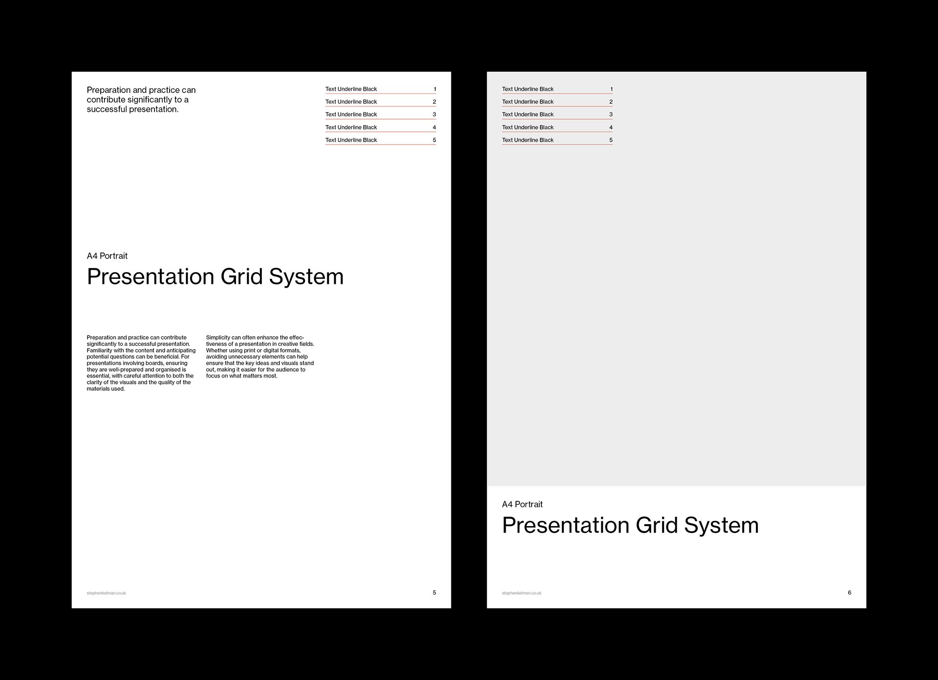 A4 Presentation Grid System for InDesign | Portrait
