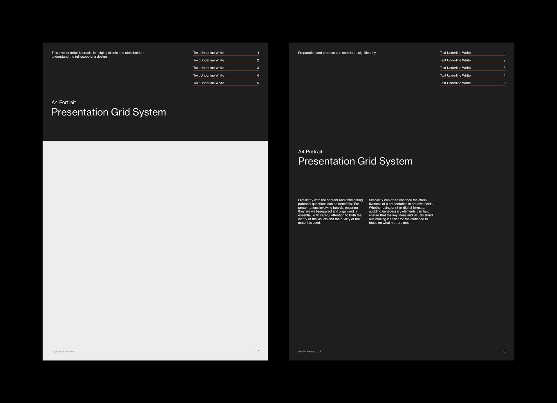 A4 Presentation Grid System for InDesign | Portrait