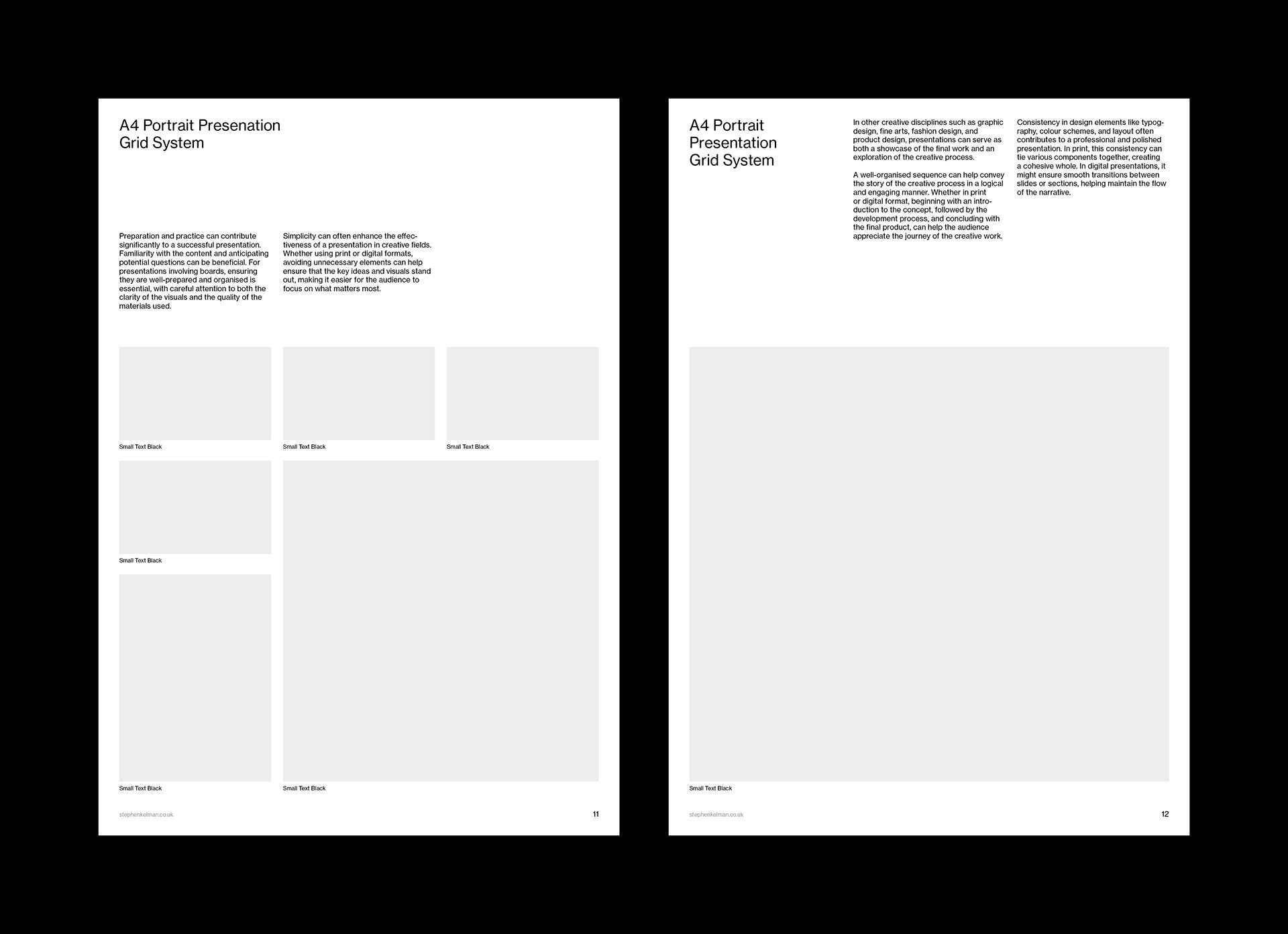A4 Presentation Grid System for InDesign | Portrait