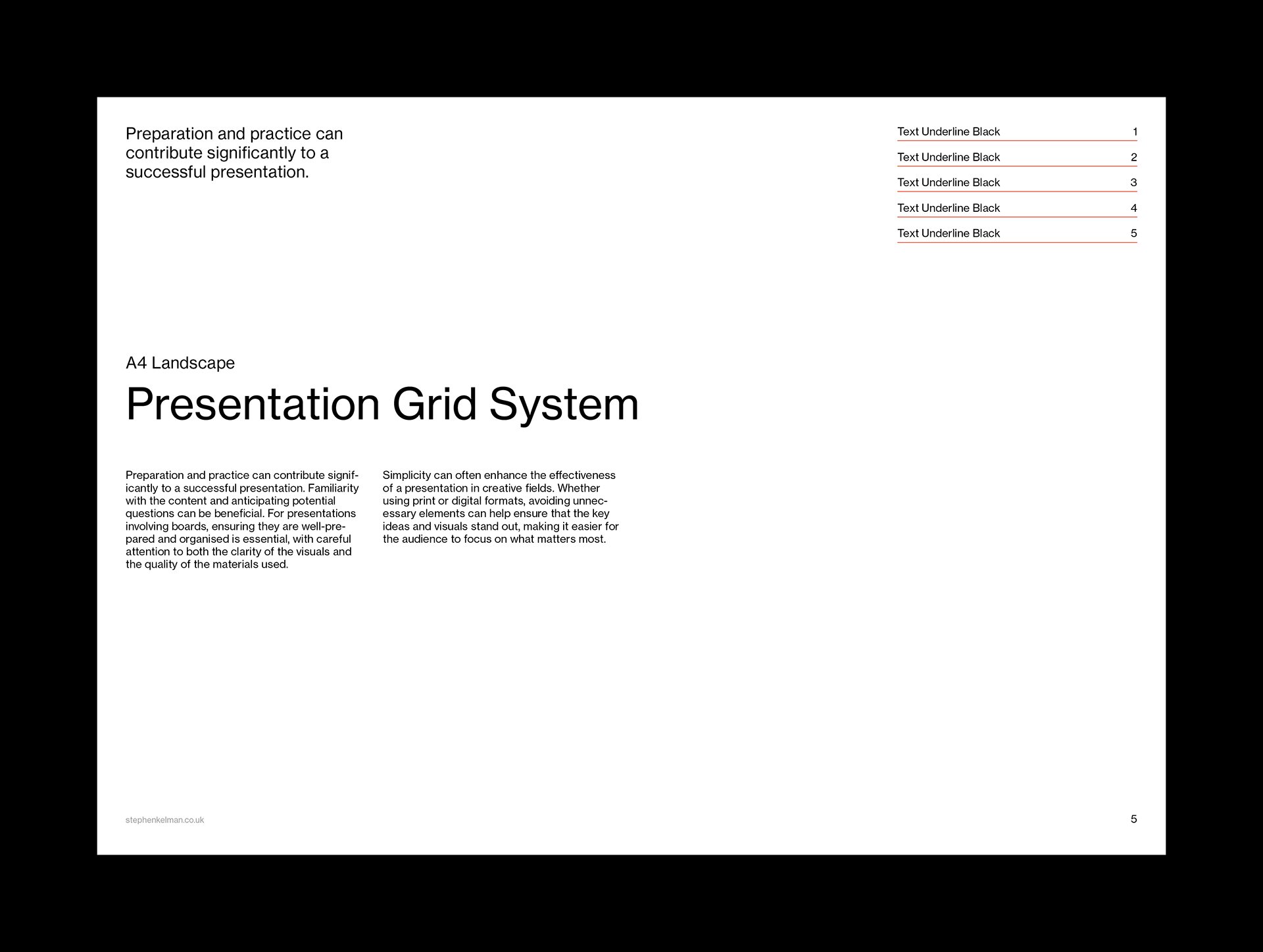 A4 Presentation Grid System for InDesign