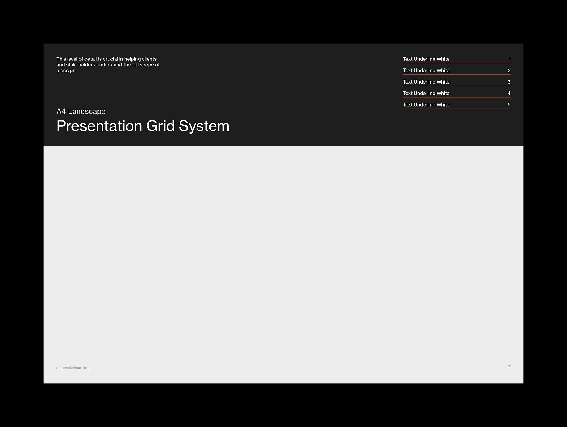 A4 Presentation Grid System for InDesign