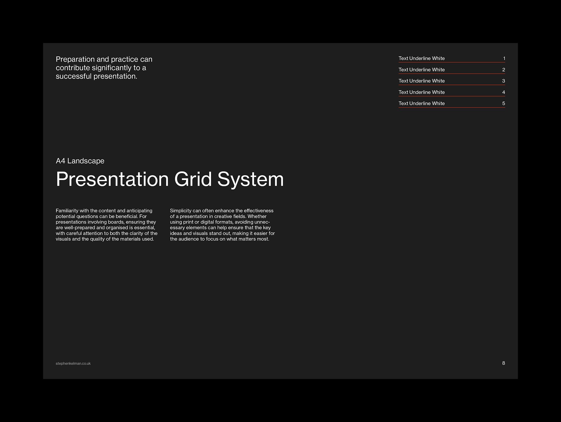 A4 Presentation Grid System for InDesign