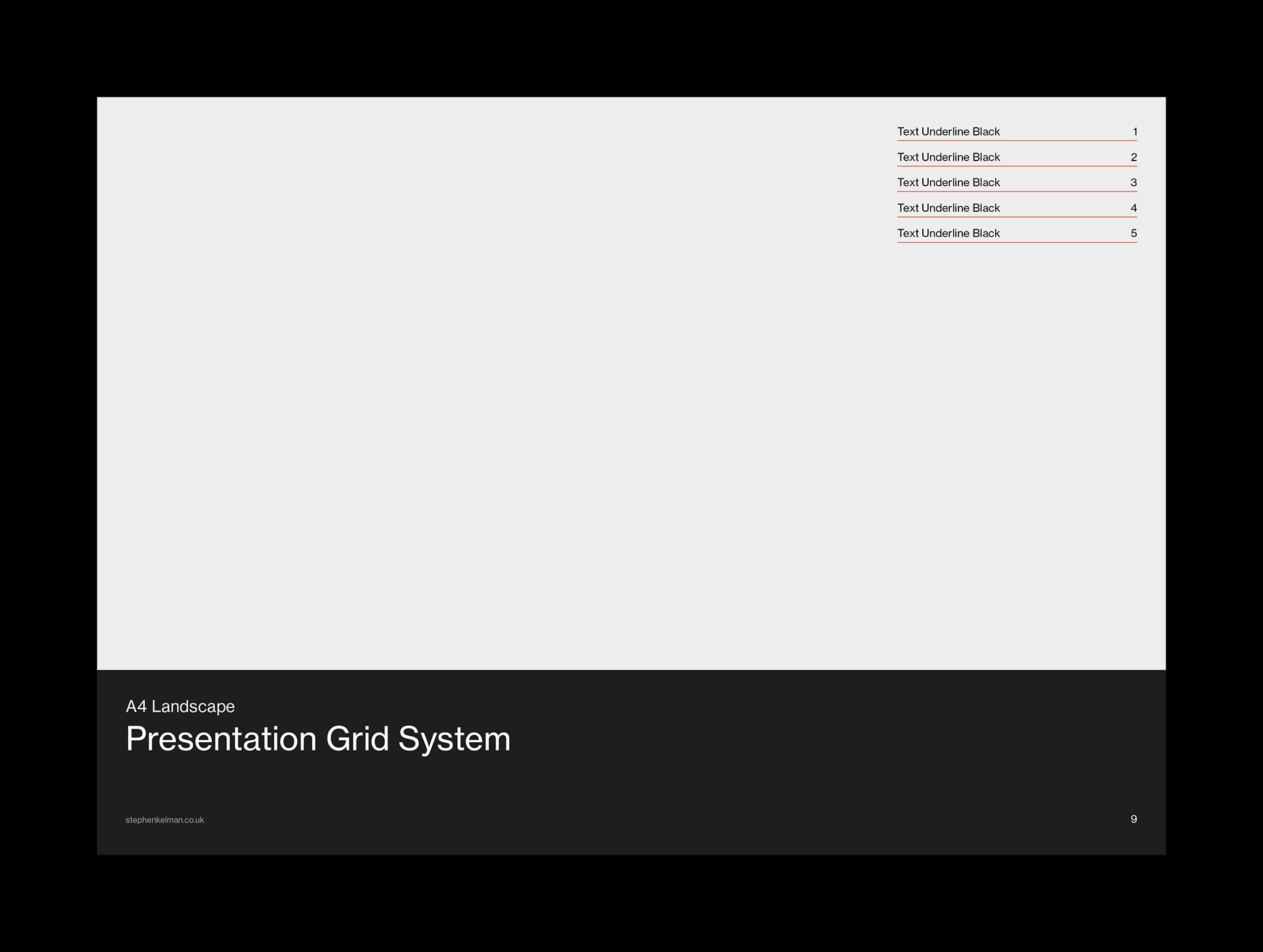 A4 Presentation Grid System for InDesign