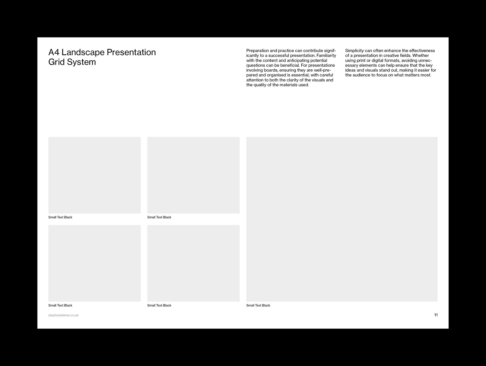 A4 Presentation Grid System for InDesign