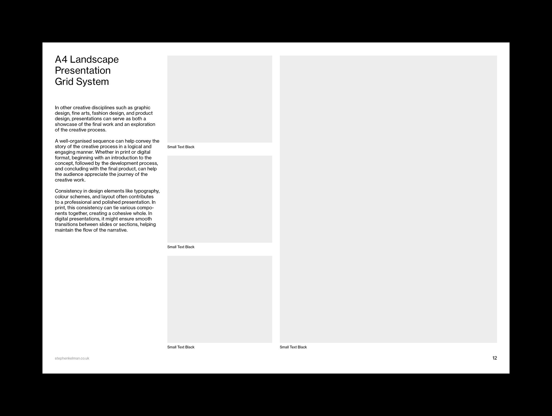 A4 Presentation Grid System for InDesign