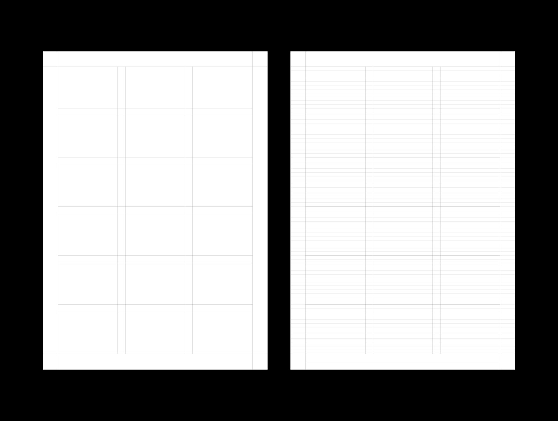 Modular grid and baseline grid for an A4 sales sheet grid template