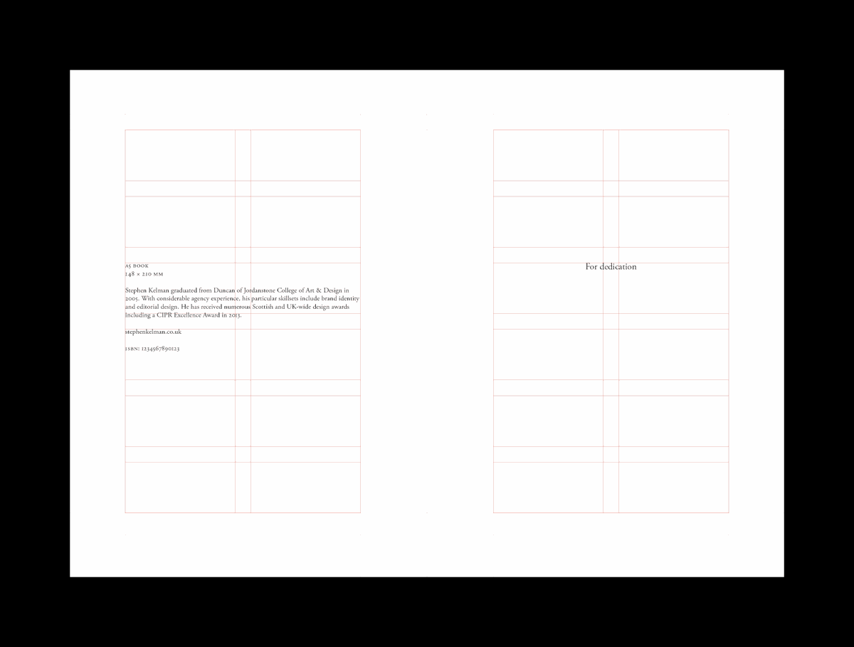 A5 Book Grid System for InDesign