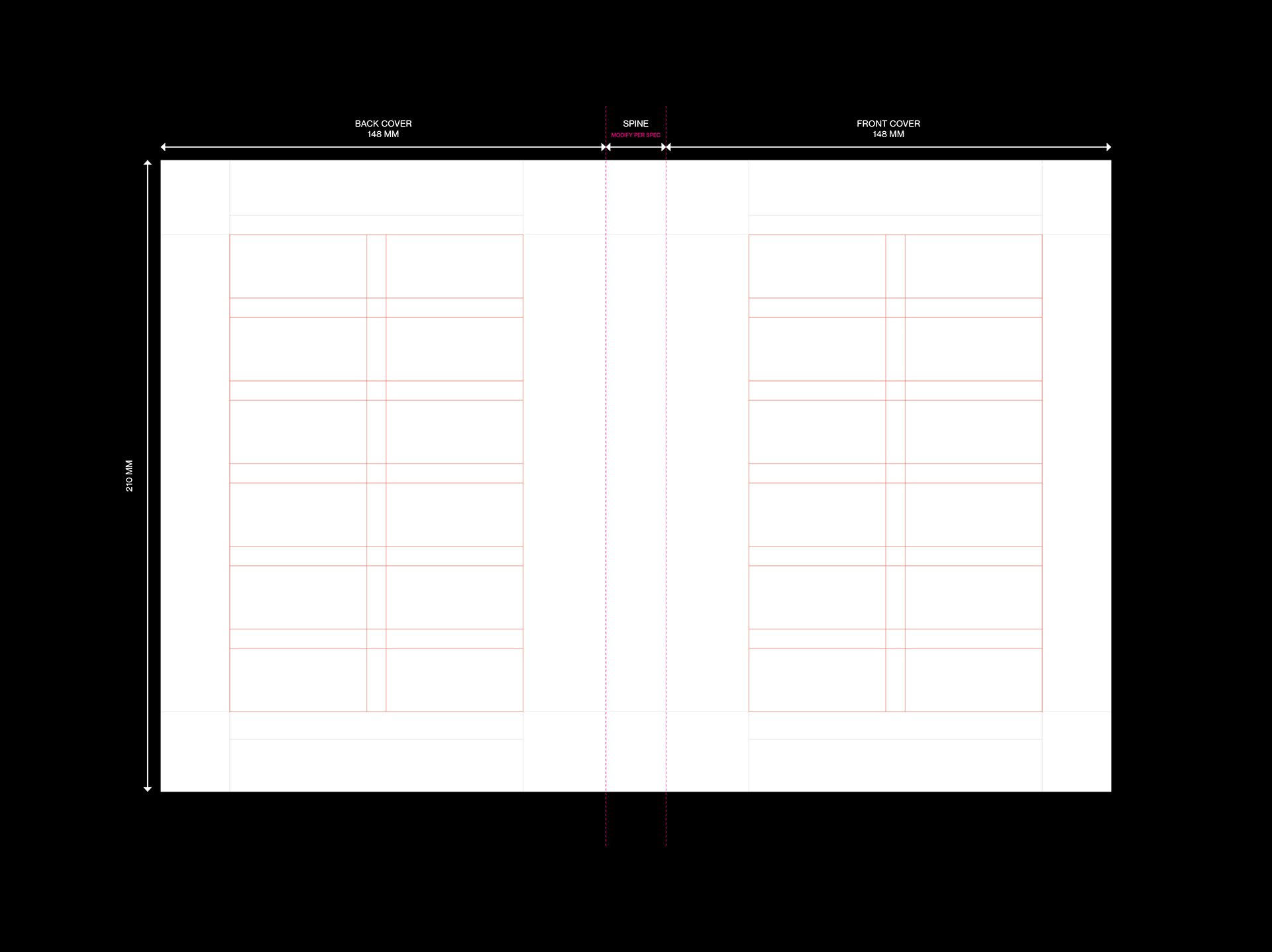 A5 Book Grid System for InDesign