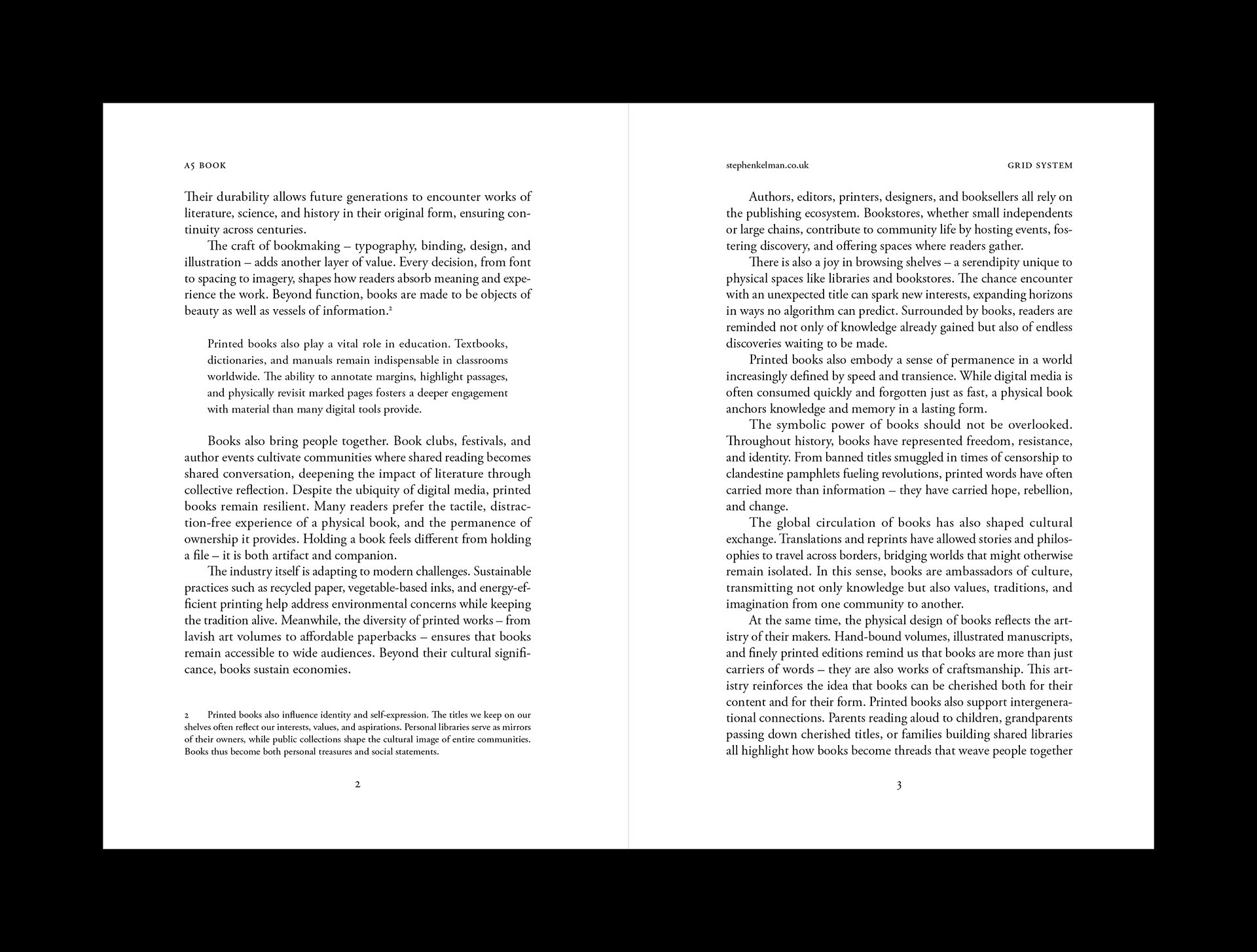 A5 Book Grid System for InDesign