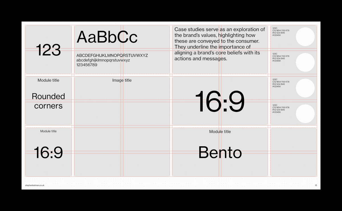 Bento Style Presentation Grid System for InDesign | Grid system animation