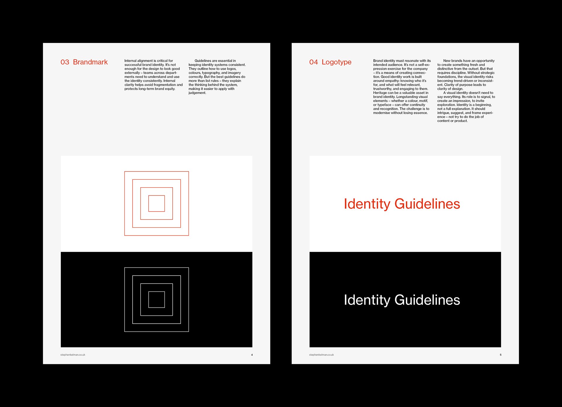 Brand Identity Guidelines Grid System – A4 Portrait