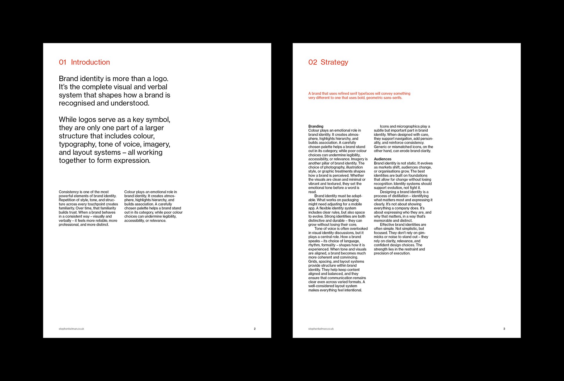 Brand Identity Guidelines Grid System – Letter Portrait
