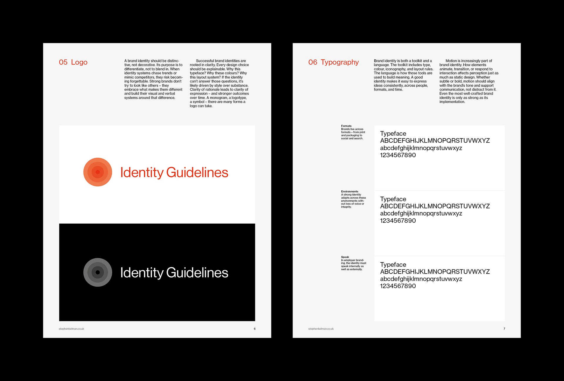 Brand Identity Guidelines Grid System – Letter Portrait