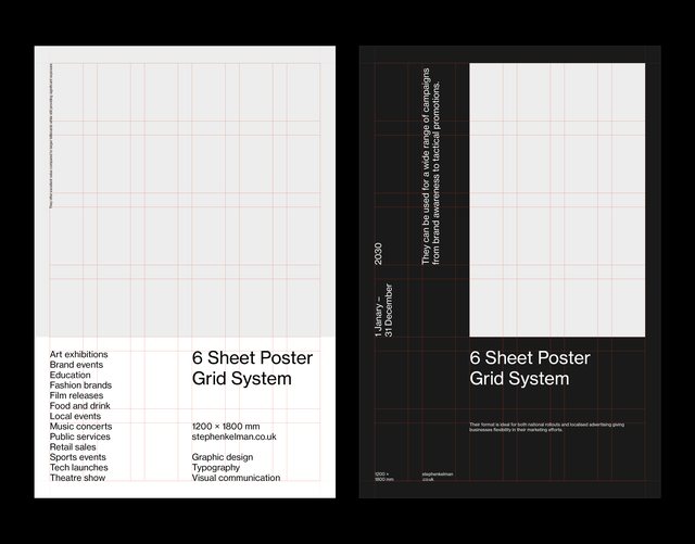 6 Sheet Poster Grid System for InDesign