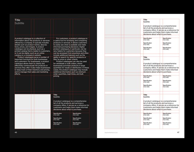 A5 Catalogue Grid System for InDesign
