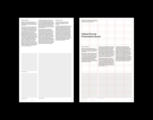 Tabloid Portrait Presentation Grid System for InDesign