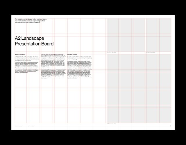 A2 Presentation Grid System for InDesign