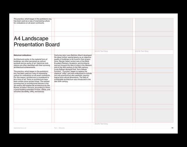 A4 Presentation Grid System for InDesign