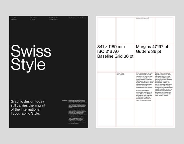Swiss Style Poster Grid System for InDesign