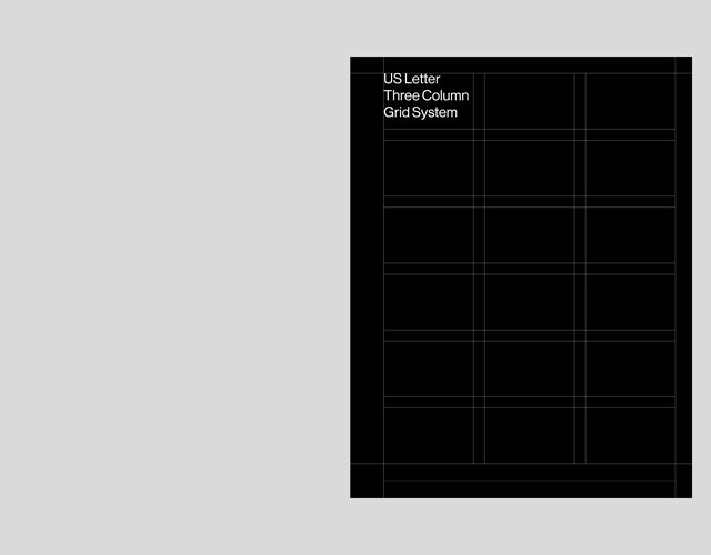 US Letter Grid System for InDesign