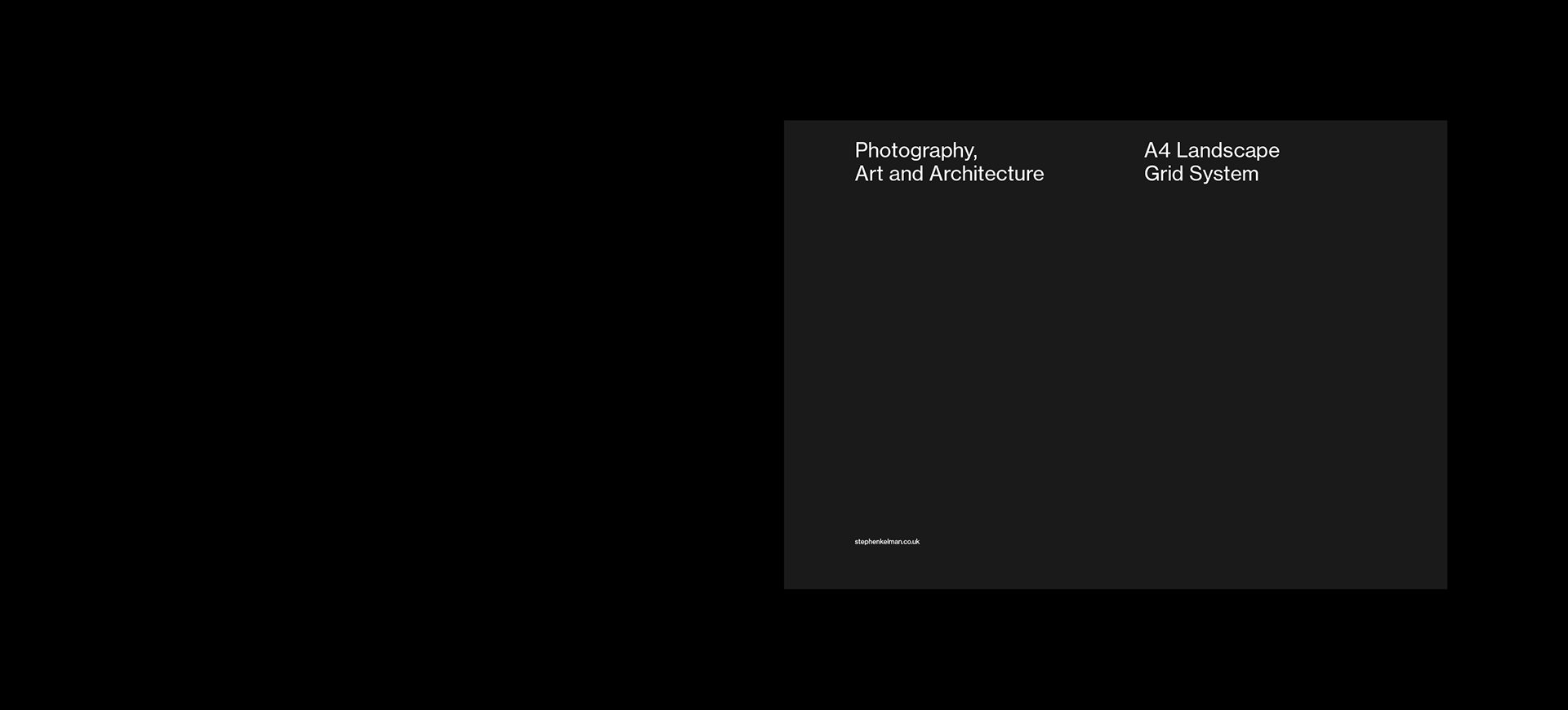 A4 Landscape Portfolio Grid System for InDesign