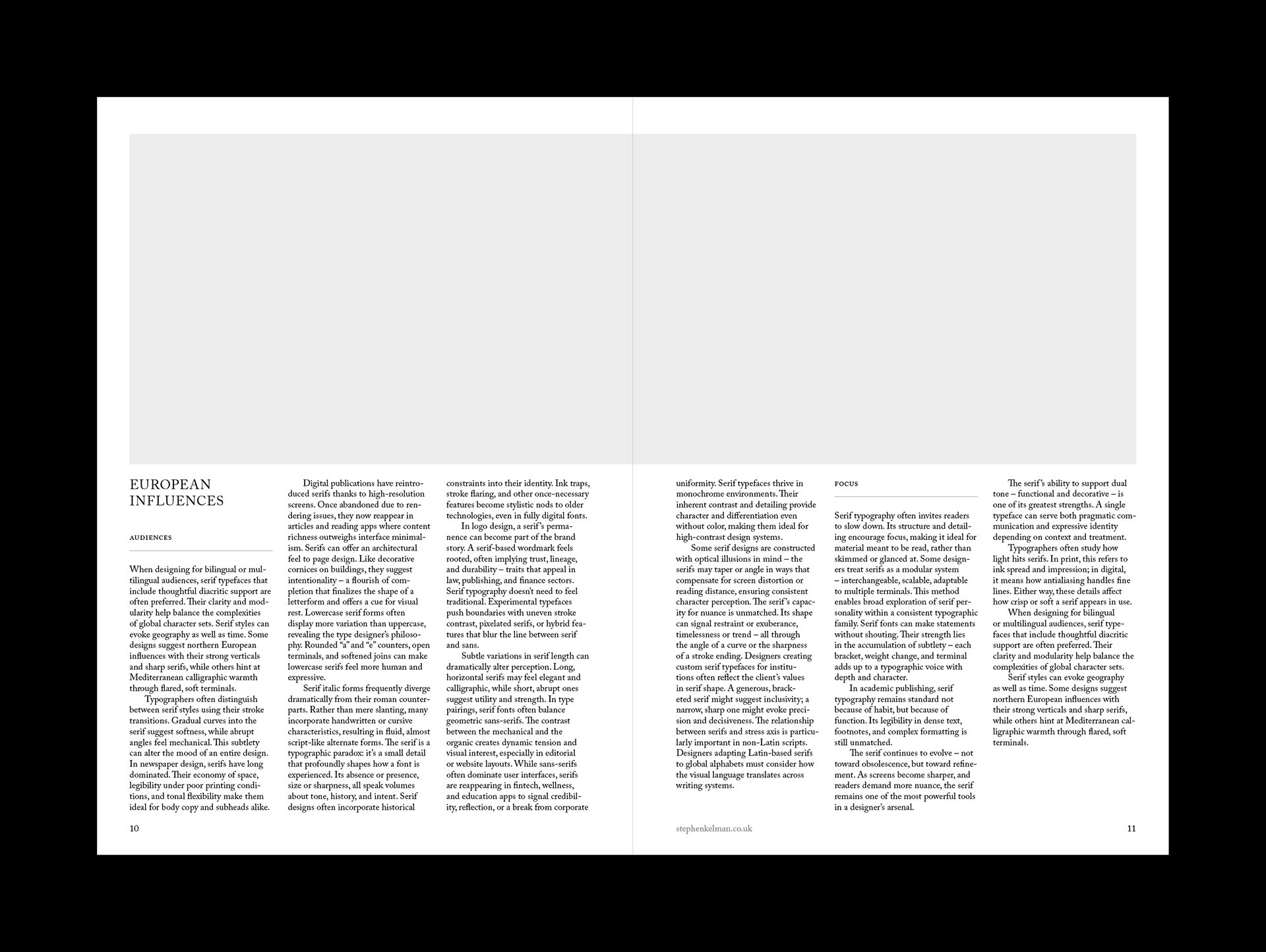 Serif Series A4 Portrait Grid System for InDesign